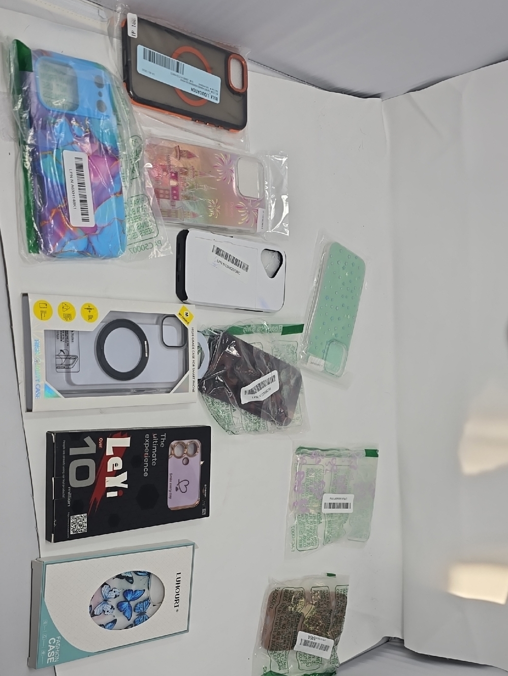 Assorted Phone Case Bundle - Clear, Green, Blue, Pink, Black